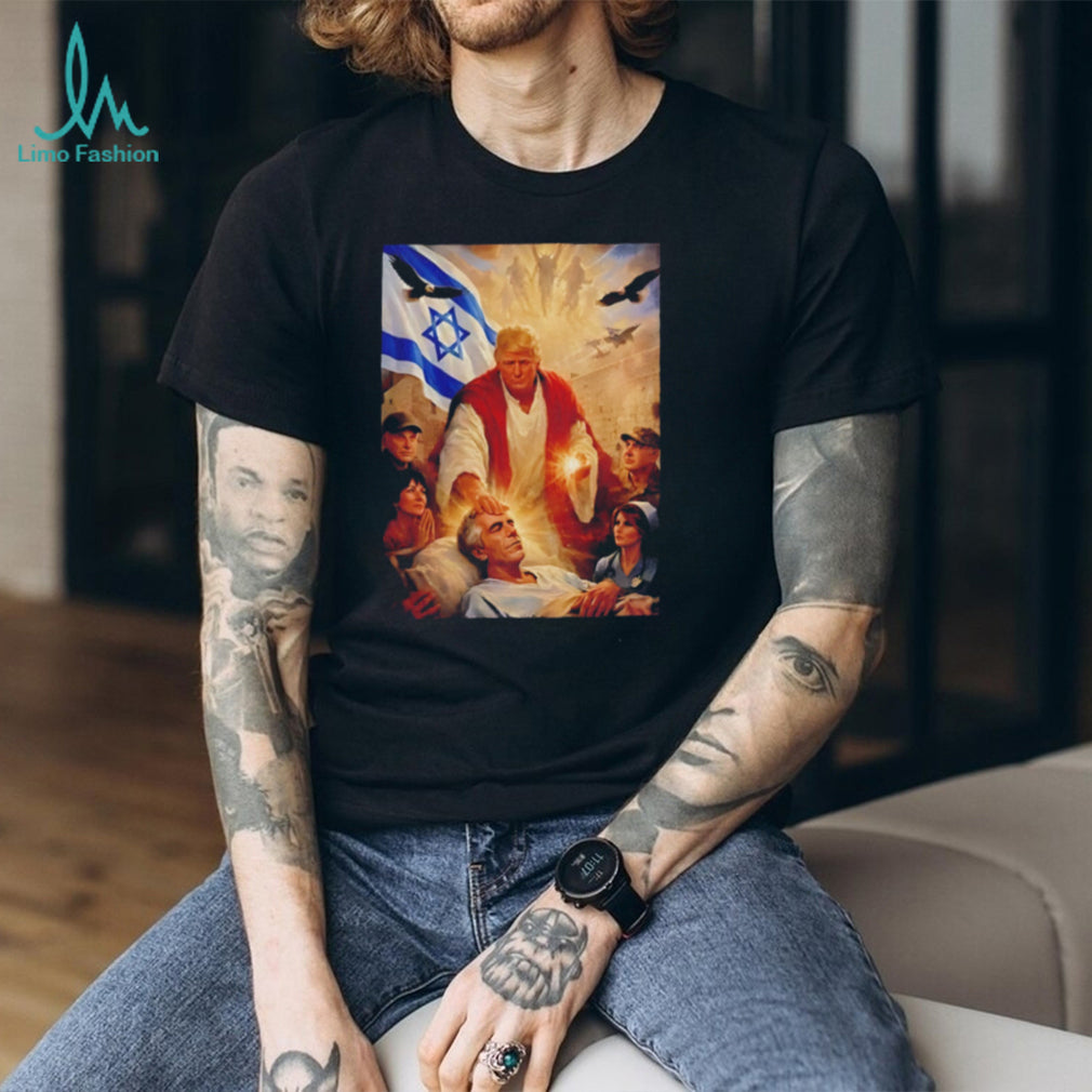 Trump Jesus Epstein illustration shirt