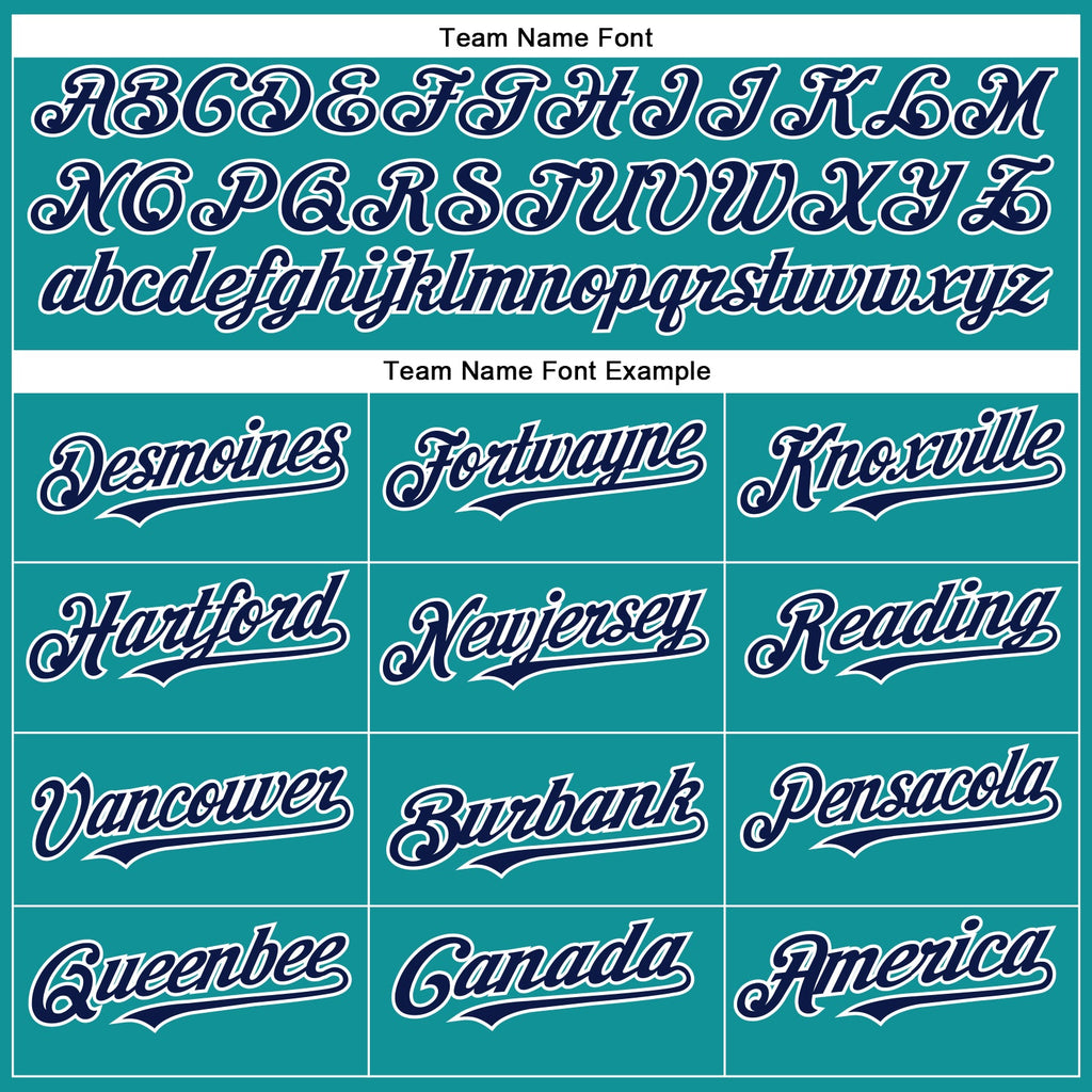Custom Teal Navy-White Authentic Two Tone Baseball Jersey