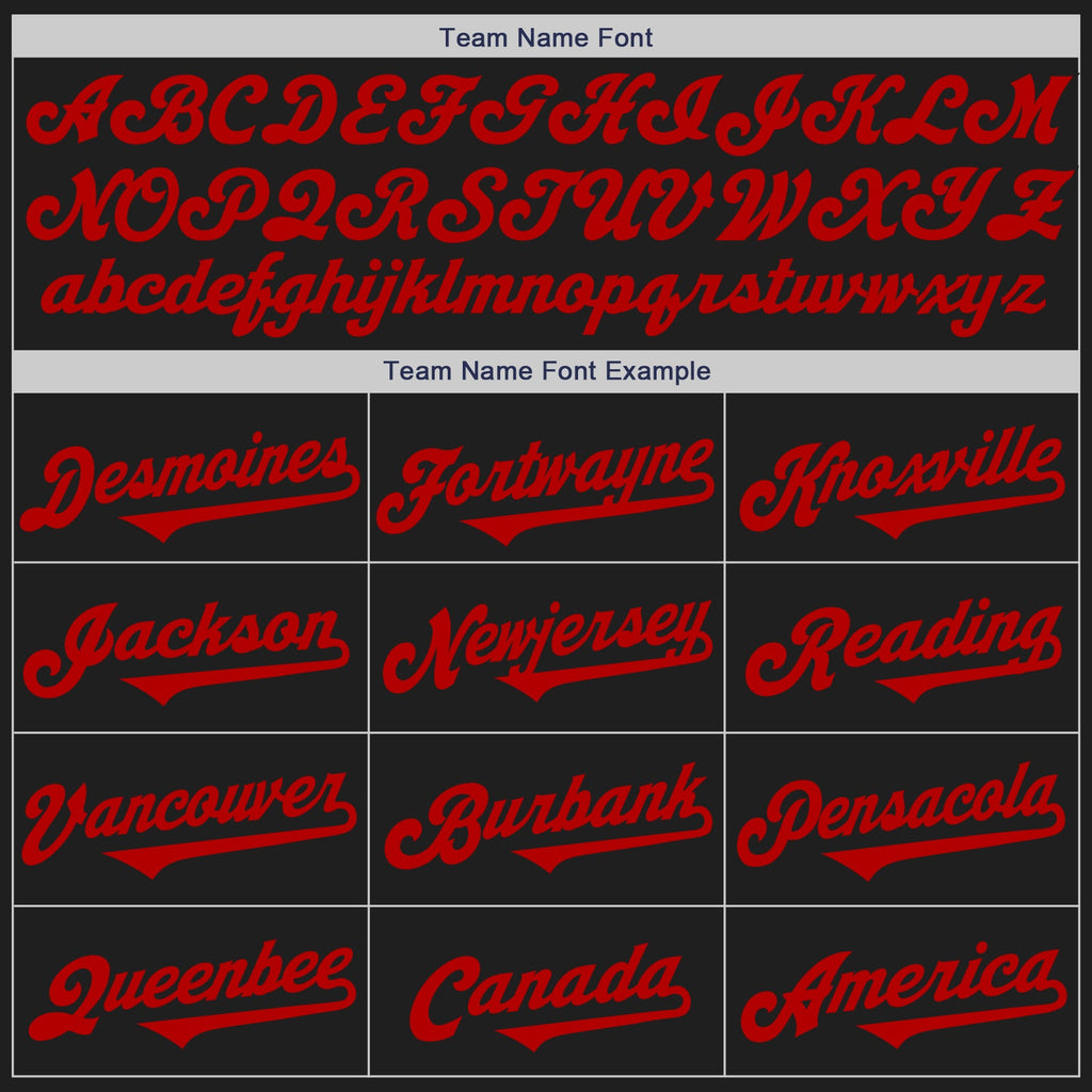 Custom Black Red Two Tone Authentic Baseball Jersey