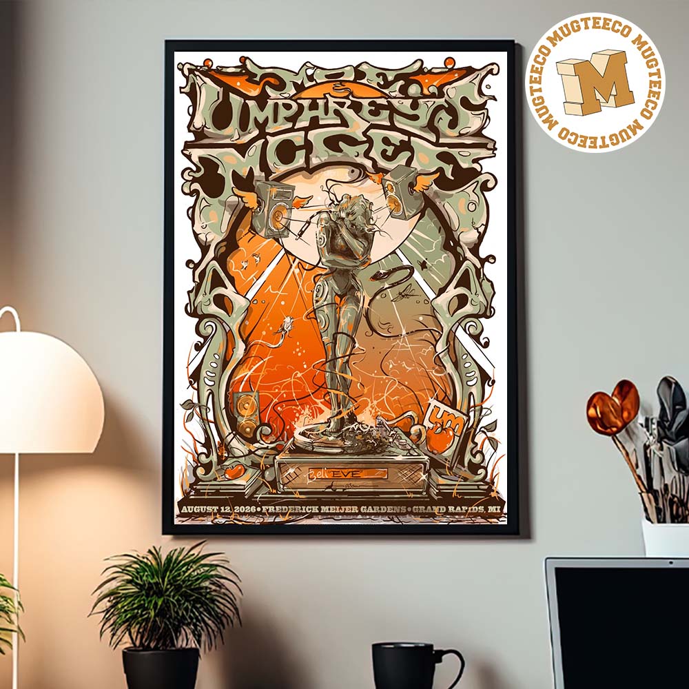 Umphrey McGee Grand Rapids MI 2026 Event Poster At Frederik Meijer Gardens On August 12 2026 Home Decor Poster Canvas