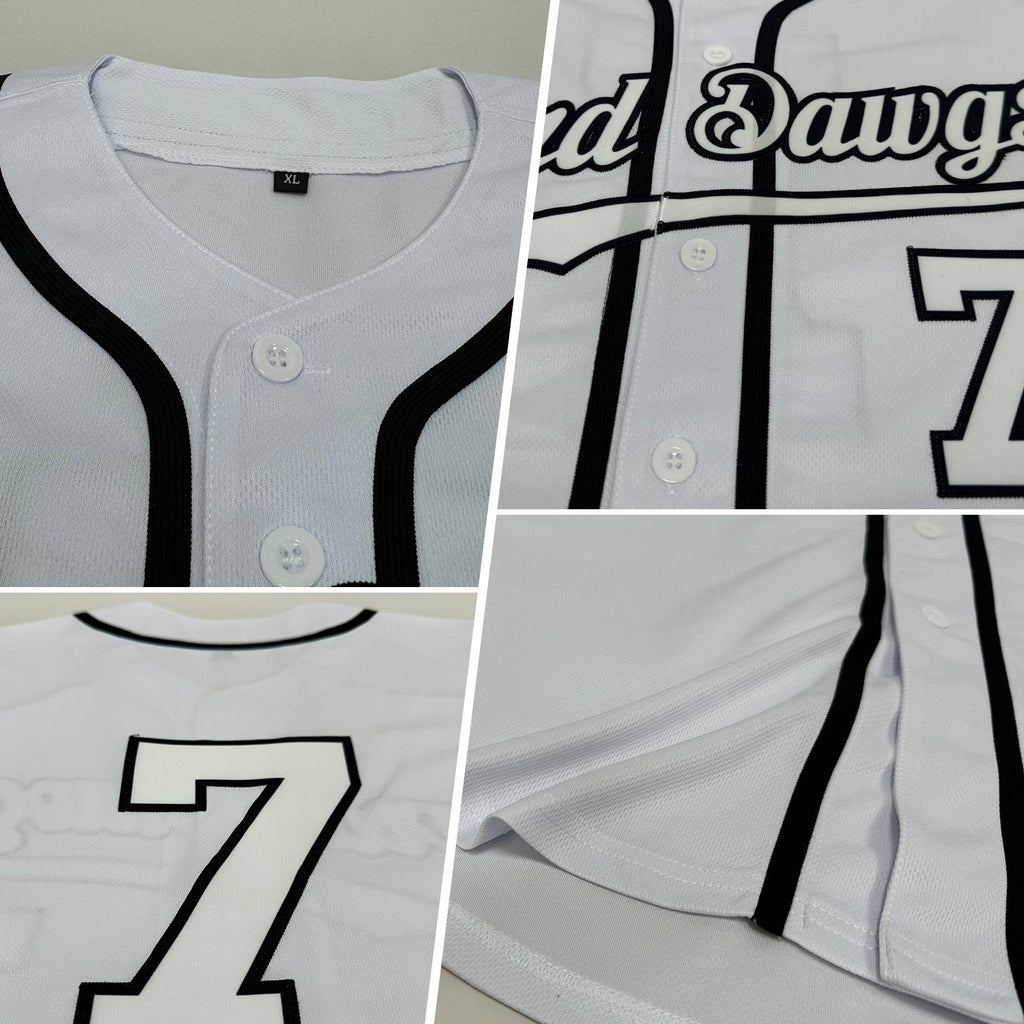Custom White White-Black Authentic Sleeveless Baseball Jersey
