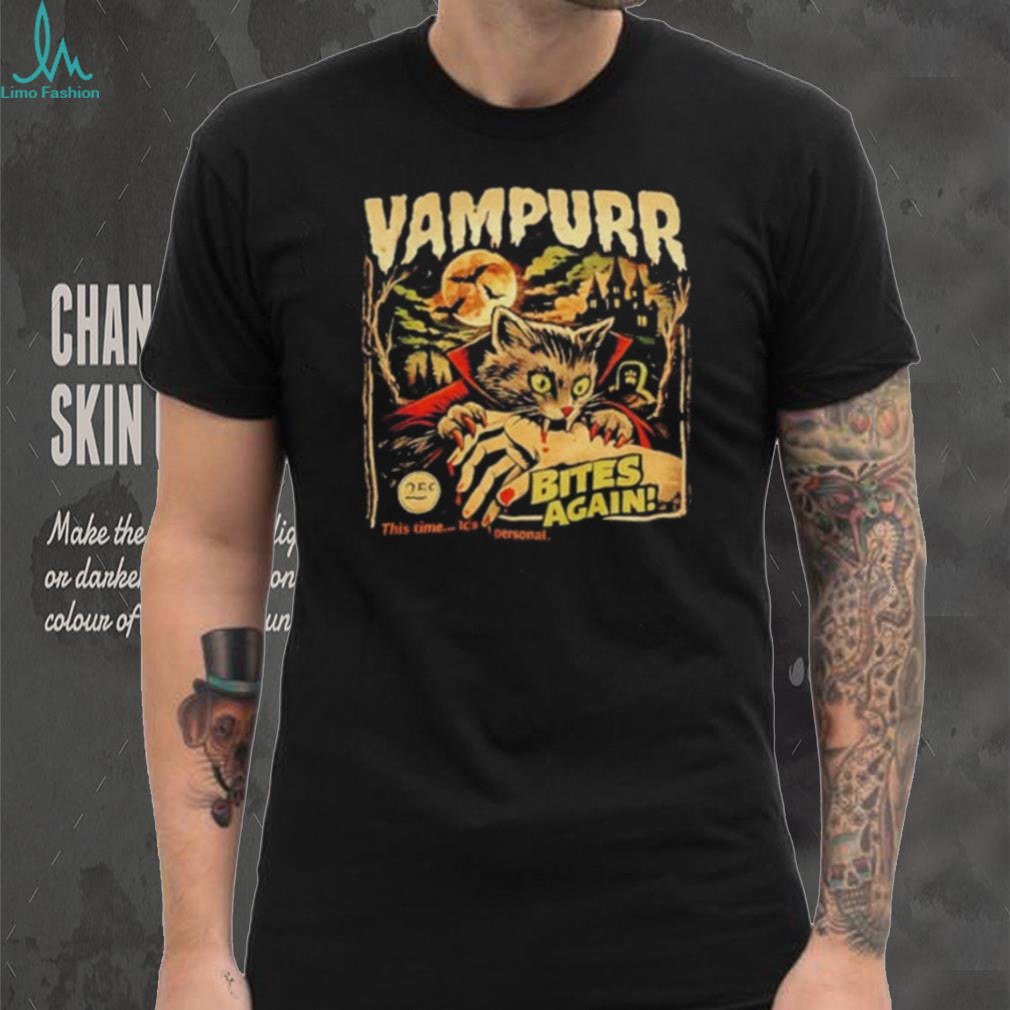 Vampurr Bites Again This Time It’s Personal Retro Horror Cat shirt