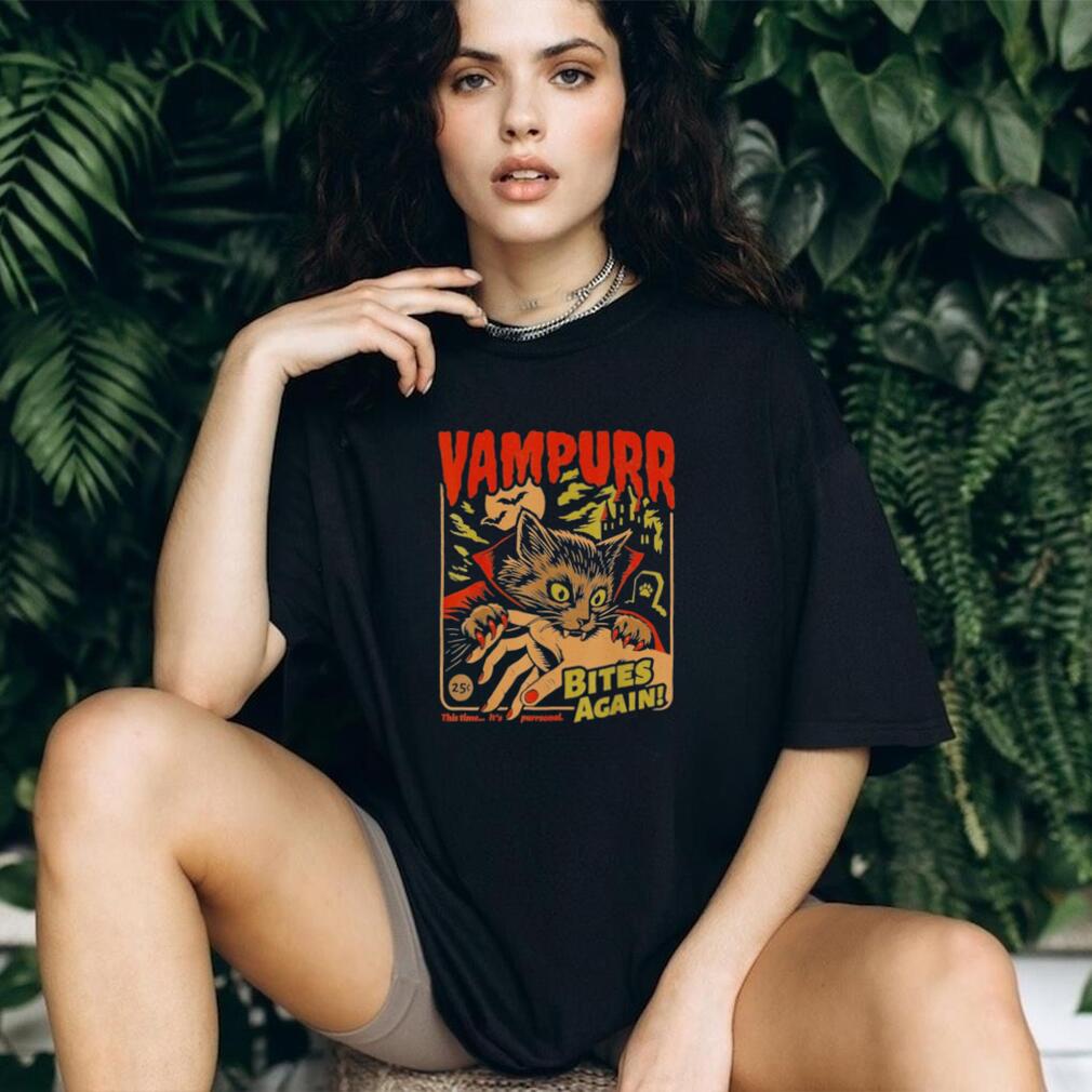 Vampurr Bites Again Vampire Cat Halloween shirt