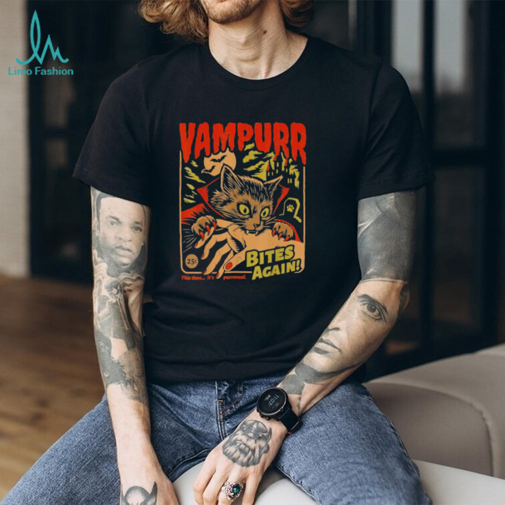 Vampurr Bites Again Vampire Cat Halloween shirt