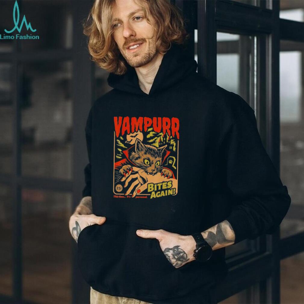 Vampurr Bites Again Vampire Cat Halloween shirt