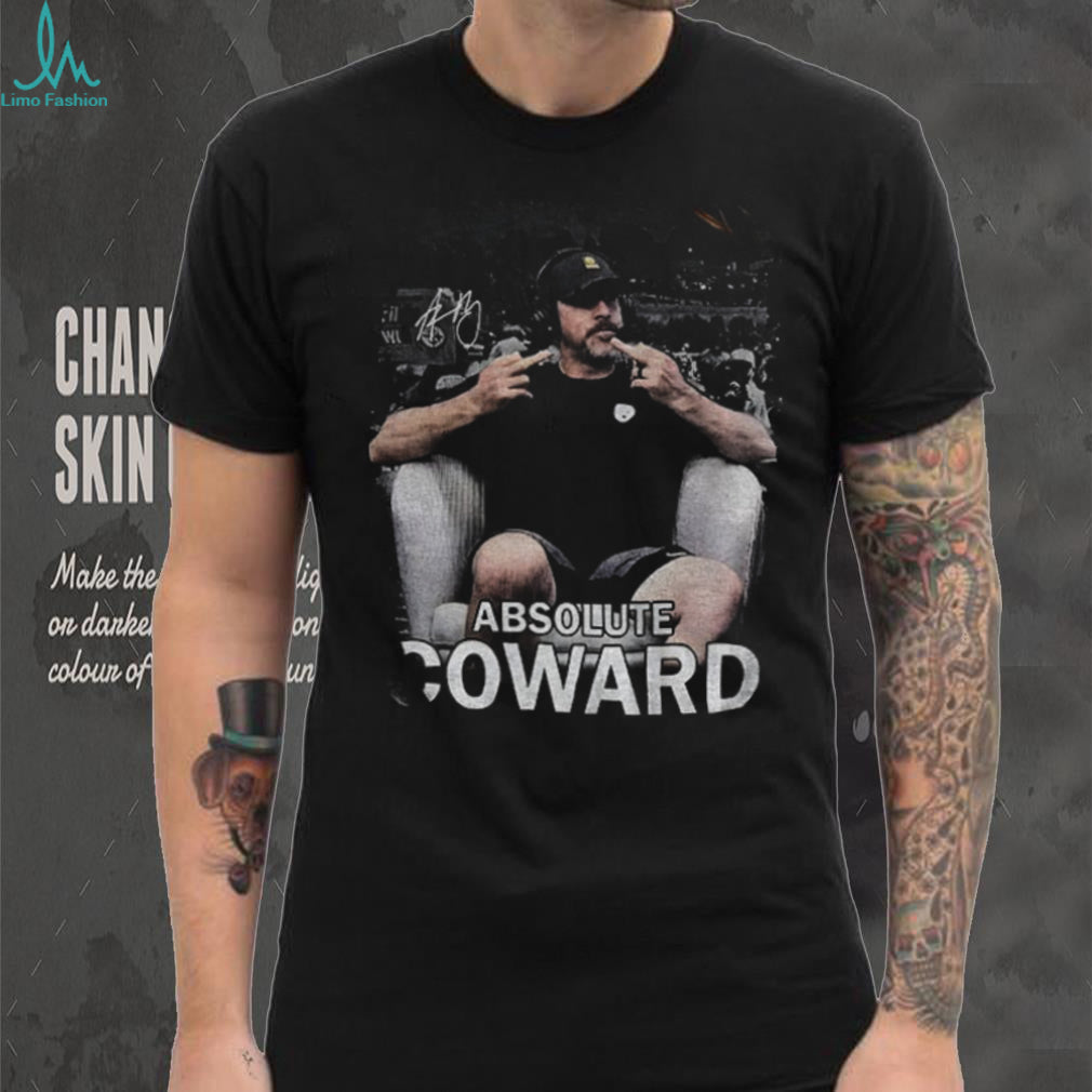 Vintage Aaron Rodgers Absolute Coward signature middle finger shirt
