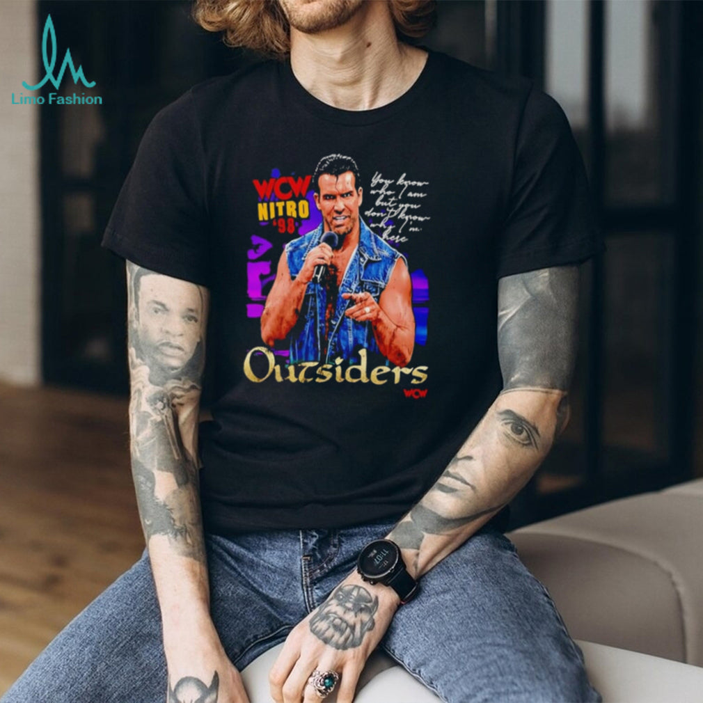 Wcw Nitro 96 Scott Hall Holding Microphone You Know Who I Am Shirt