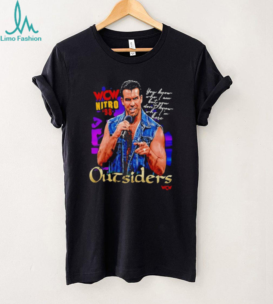 Wcw Nitro 96 Scott Hall Holding Microphone You Know Who I Am Shirt