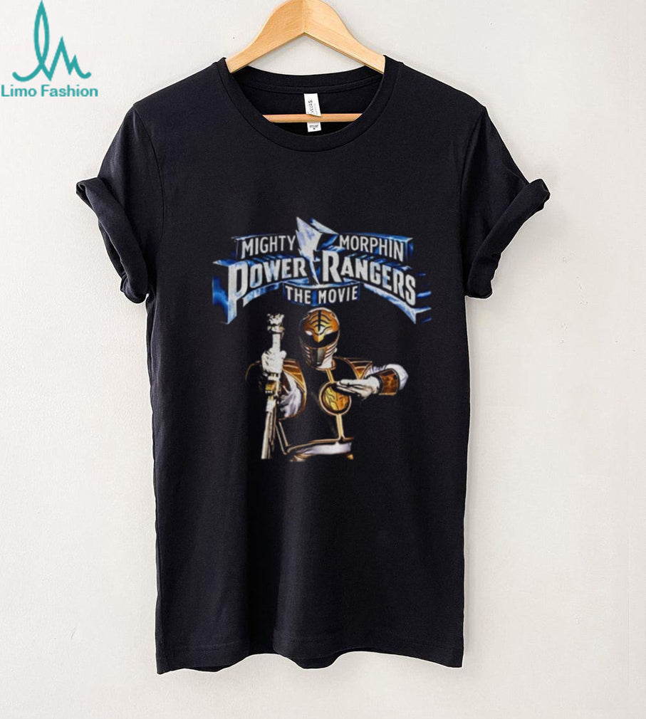 White Power Ranger Mighty Morphin Power Rangers the Movie character logo shirt