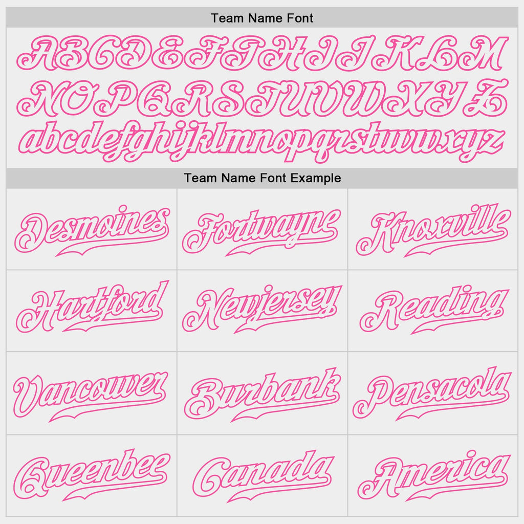 Custom White White-Pink Authentic Baseball Jersey