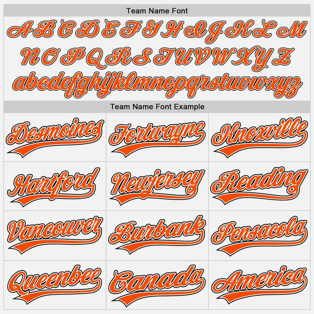 Custom White Orange Pinstripe Orange-Black Authentic Baseball Jersey