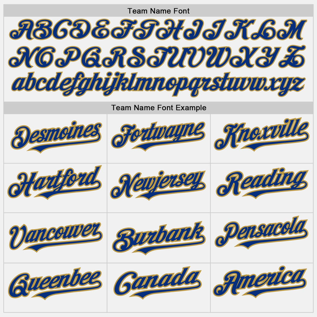 Custom White (Royal Old Gold Pinstripe) Old Gold-Royal Authentic Baseball Jersey