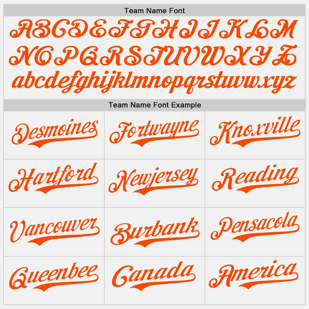Custom White Orange Authentic Baseball Jersey