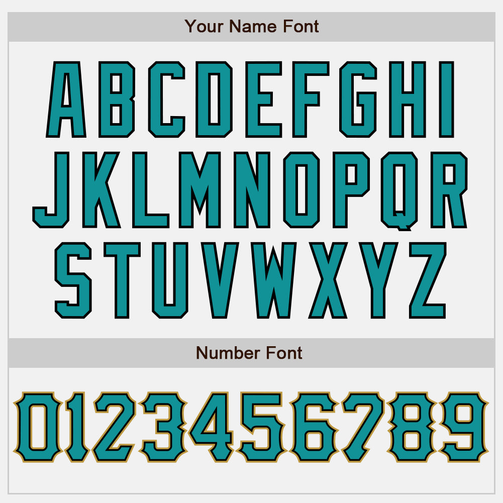 Custom White Teal Black-Old Gold Authentic Baseball Jersey