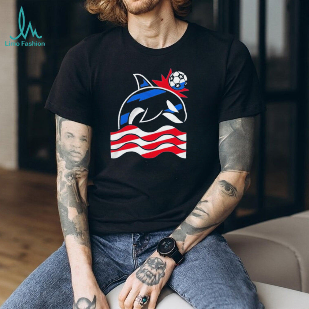 Wild Whale Stars and Stripes Simply Soccer shirt