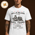 Willie Nelson & Family And Neil Young & The Chrome Hearts 2026 Event Poster Featuring Ty Myers At Hartford Healthcare Amphitheater And Highmark Mann Center On September 22 24 2026 Unisex T Shirt