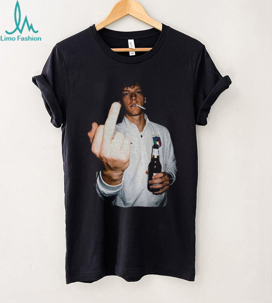 Wimbledon 2026 Men’s Singles Champion Italy Jannik Sinner Tennis middle finger shirt