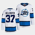 Winnipeg Jets #37 connor-hellebuyck-white-2022reverse-retro-2.0-authentic-primegreen-jersey