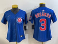 Women Chicago Cubs #3 Alex Bregman Cubs Women Youth