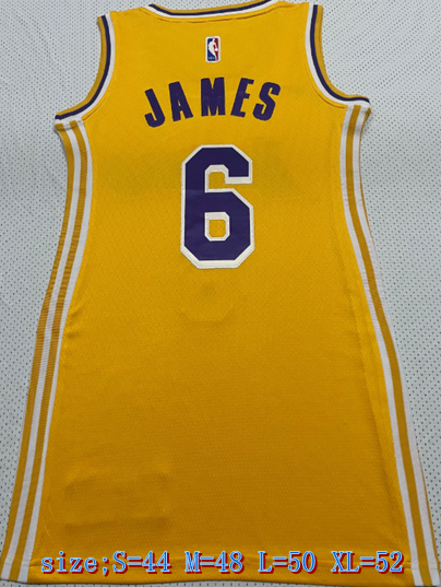 Women Los Angeles Lakers #6 Kobe Bryant Lakers 6 # James Yellow Women Dress Size S M L XL Style 1