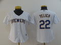 Women Milwaukee Brewers #22 Christian Yelich