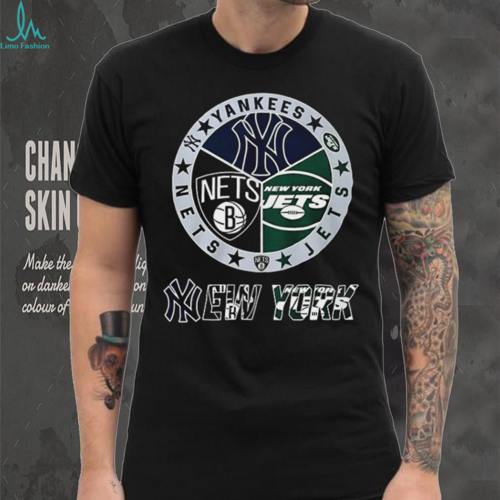 Yankees Nets And Jets Baseball Basketball Football Teams New York Sport Shirt