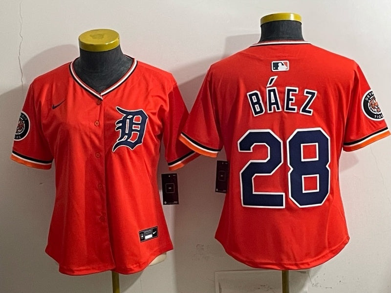 Youth Detroit Tigers #28 Javier Baez Tigers Special V2 Women Youth