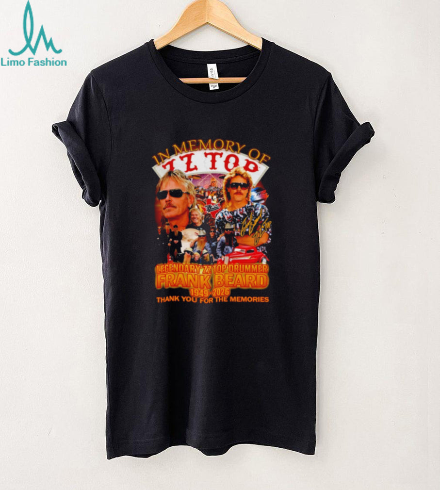 ZZ Top 57 Legendary ZZ Top Drummer Freank Beard 1949 2026 thank you shirt
