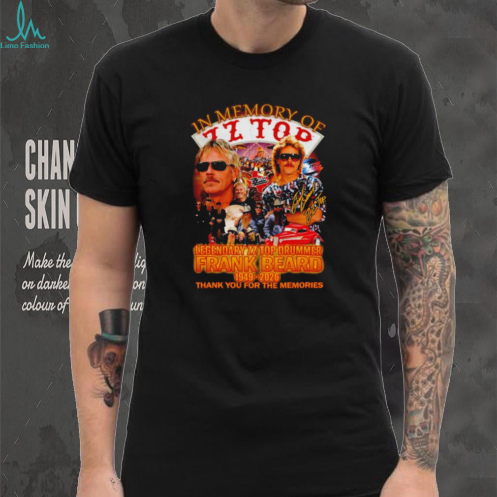 ZZ Top 57 Legendary ZZ Top Drummer Freank Beard 1949 2026 thank you shirt