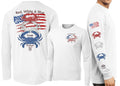 Men’S Performance Red White & Blue Crab Long Sleeve