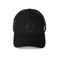 Cult's Crystal Logo Mesh Back Trucker Hat in Black