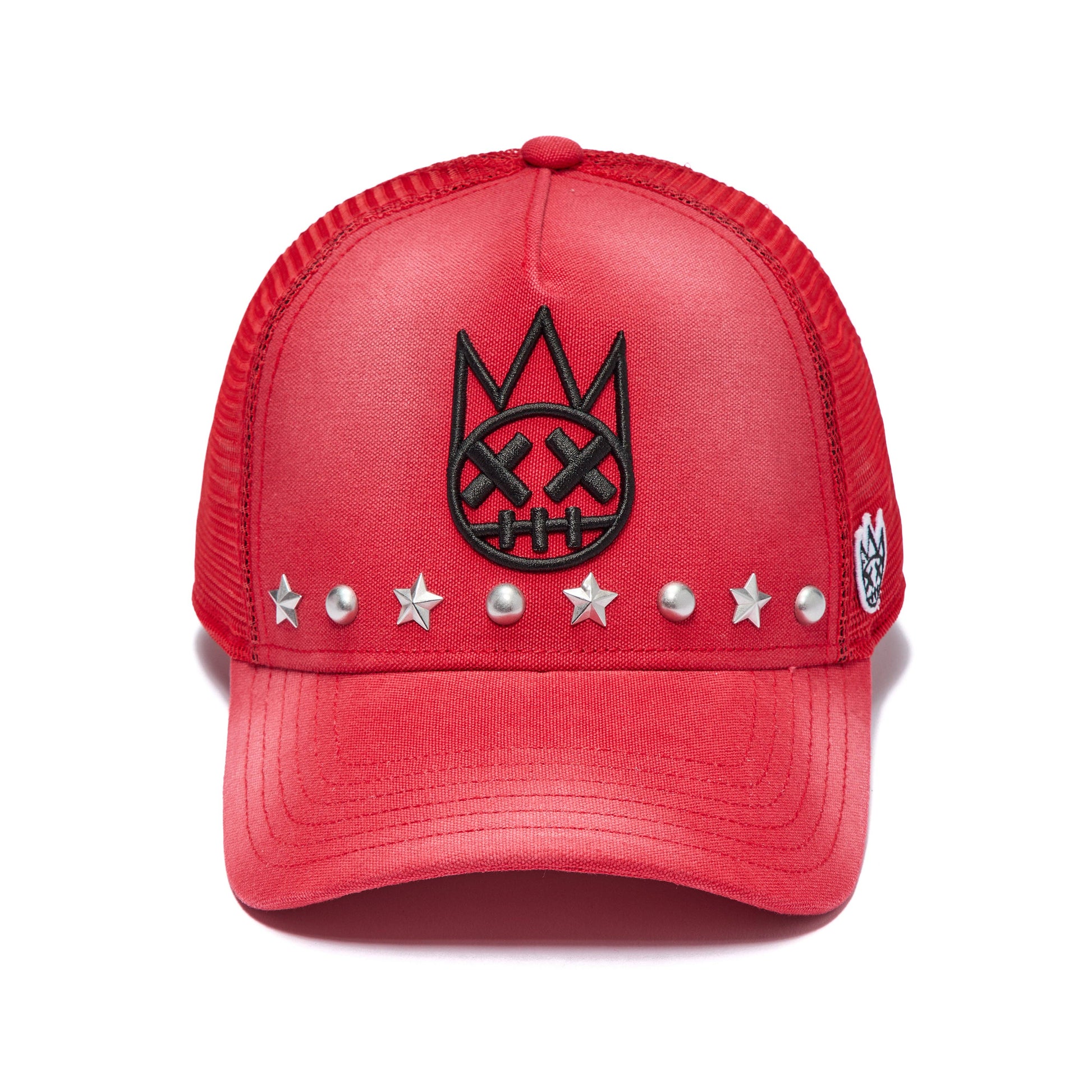 Cult's Mesh Back Trucker Hat "Horseman" in Rococco Red