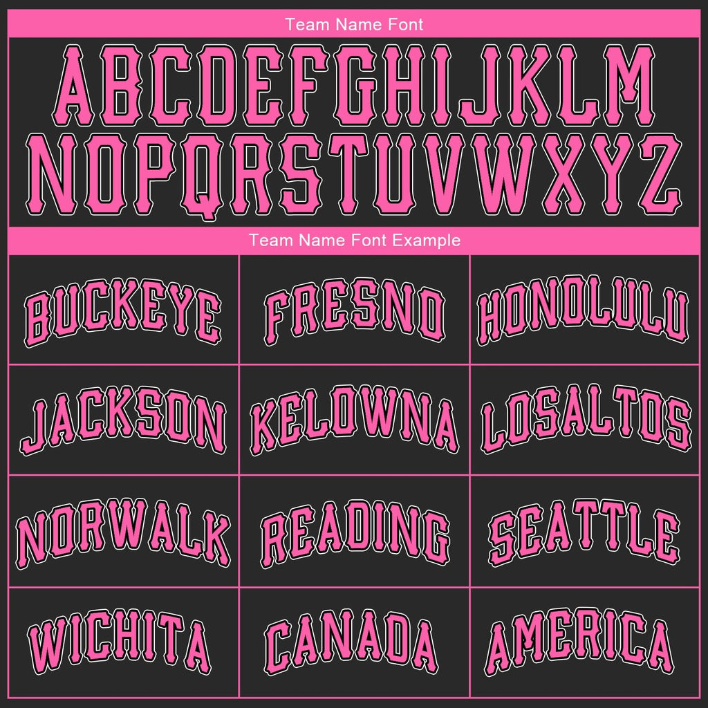 Custom Black Pink-White Authentic Baseball Jersey