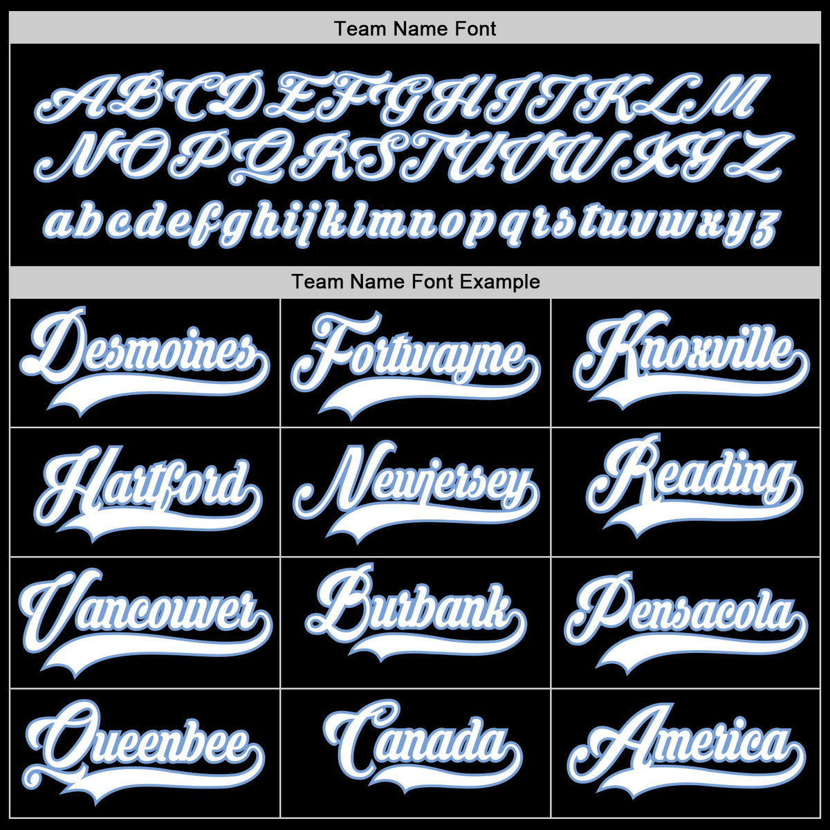 Custom Black White-Light Blue Hockey Jersey