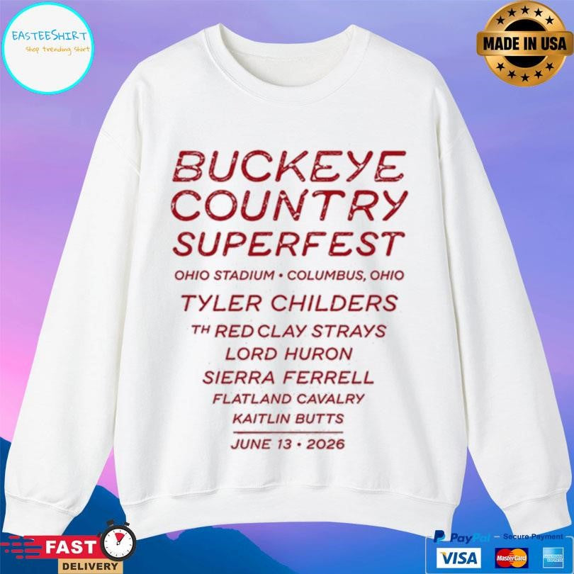 Buckeye Country Superfest 2026 Columbus Ohio At Ohio Stadium On June 13 2026 Shirt