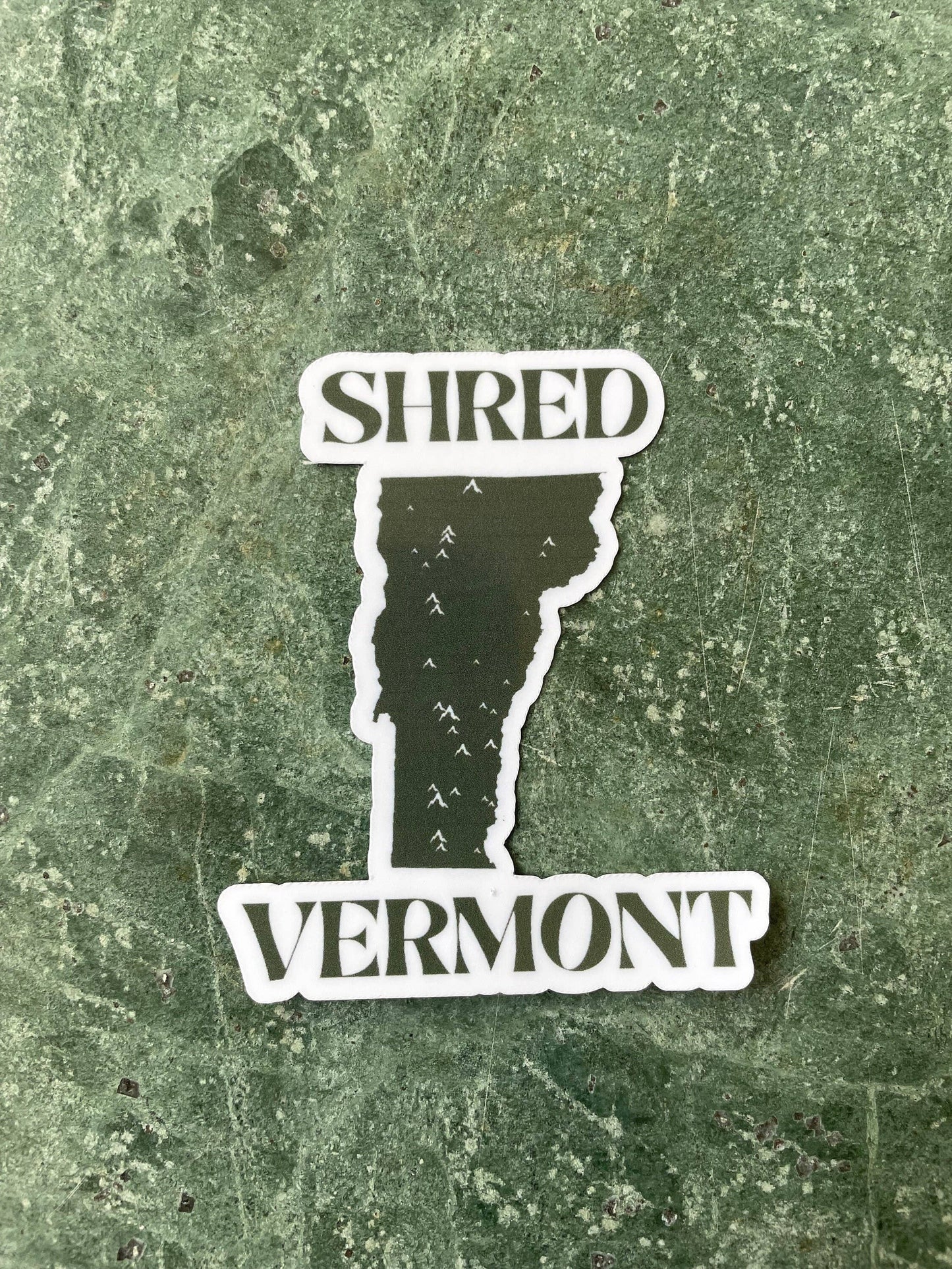 Shred Vermont Ski Sticker| State Sticker Weather Resistant