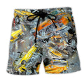 Car Call A Taxi For Me Cool Trendy Aloha Hawaiian Beach Shorts
