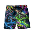 Car Racing Lightning Style Trendy Aloha Hawaiian Beach Shorts