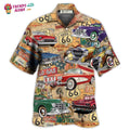 Car The Mother Road Route 66 Road Trip Vintage Hawaiian Shirt - Trendy Aloha