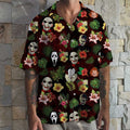 Cinematic Horror Icons Showcased In A Spooky Hawaiian Shirt