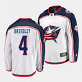 columbus blue jackets #4 gavin brindley away white jersey 2023 nhl draft