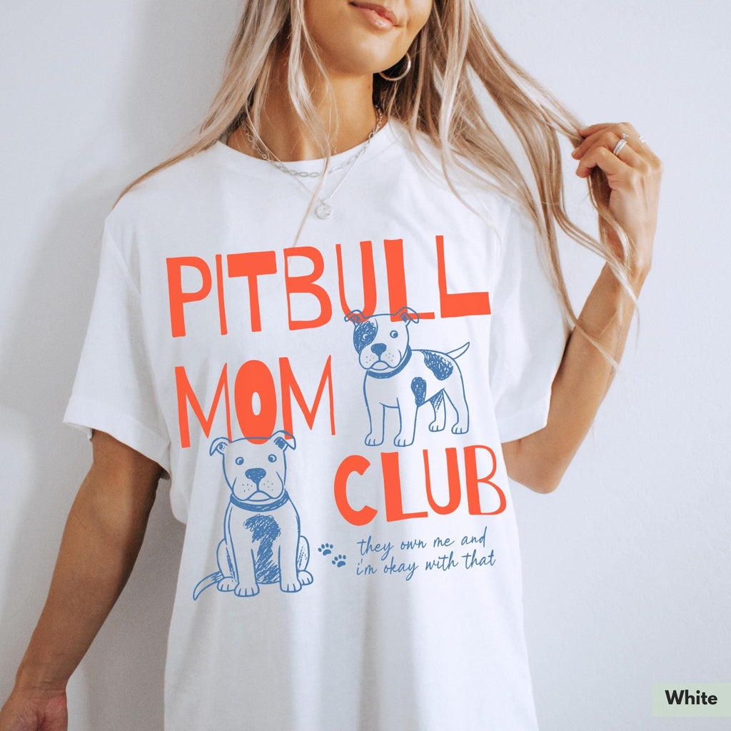 Comfort Colors Pitbull Mom Club Dog Mama Pit Bull Tee Unisex T-shirt, Sweatshirt, Hoodie (1)