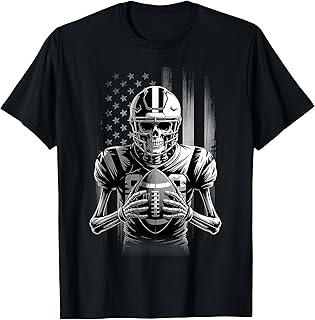 American Football Skeleton Usa Flag Halloween Teens Unisex T-shirt, Sweatshirt, Hoodie (1)