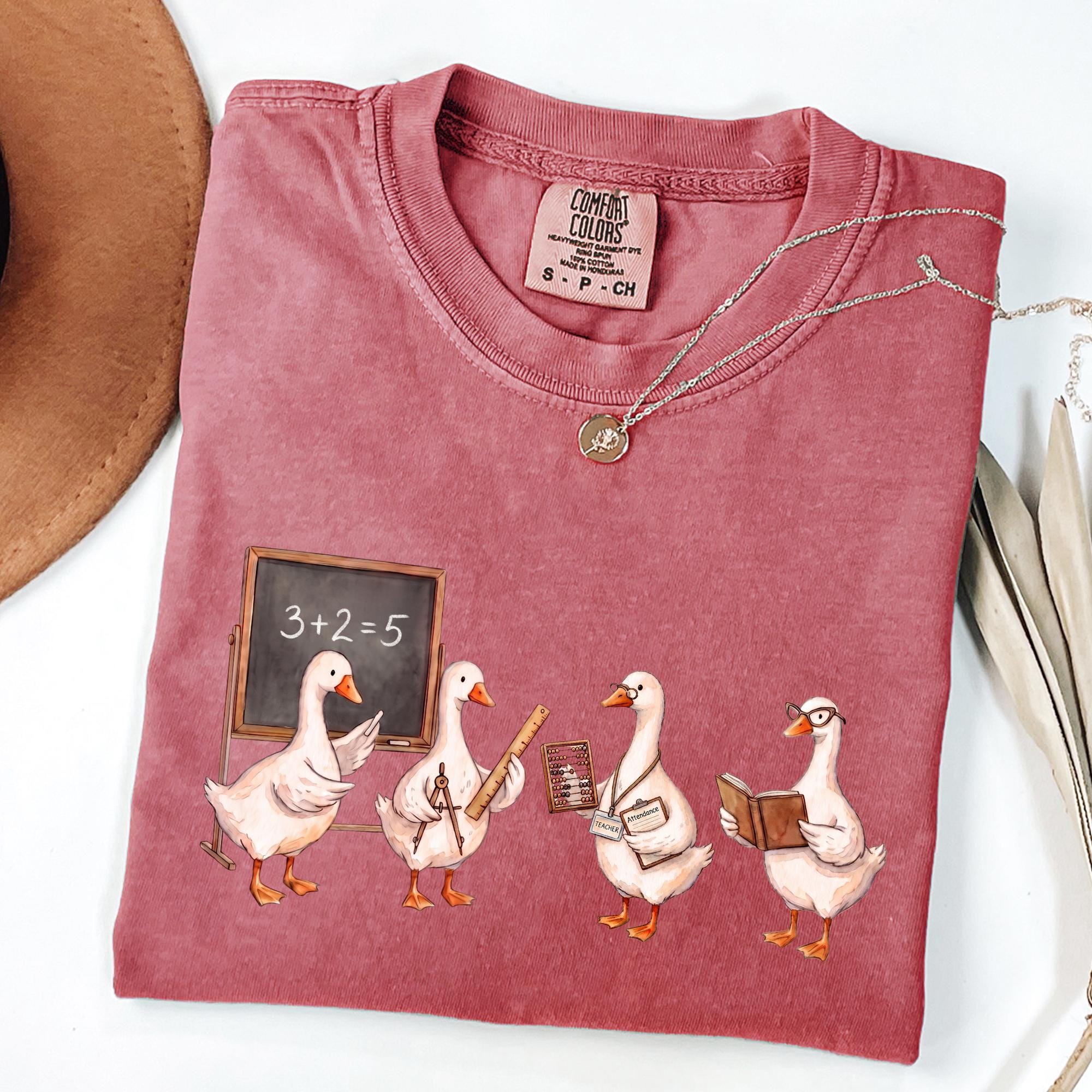 Comfort Colors Teacher Goose Silly Goose Teacher Tee Math Teacher Tee Back School Teacher Teacher (4)
