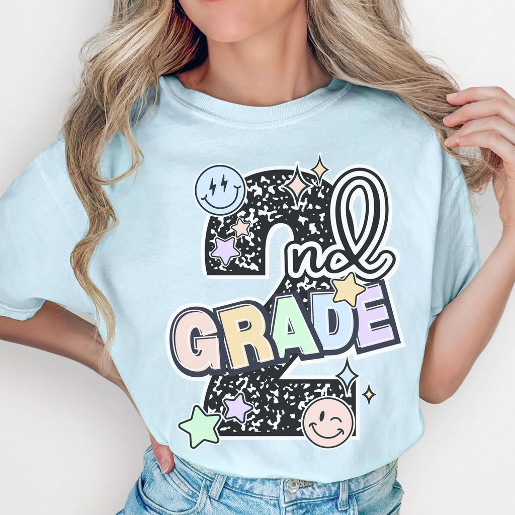Second Grade Composition Notebook Teacher 2nd Grade Tee First Day School Matching Teacher Squad Team Last Day (3)
