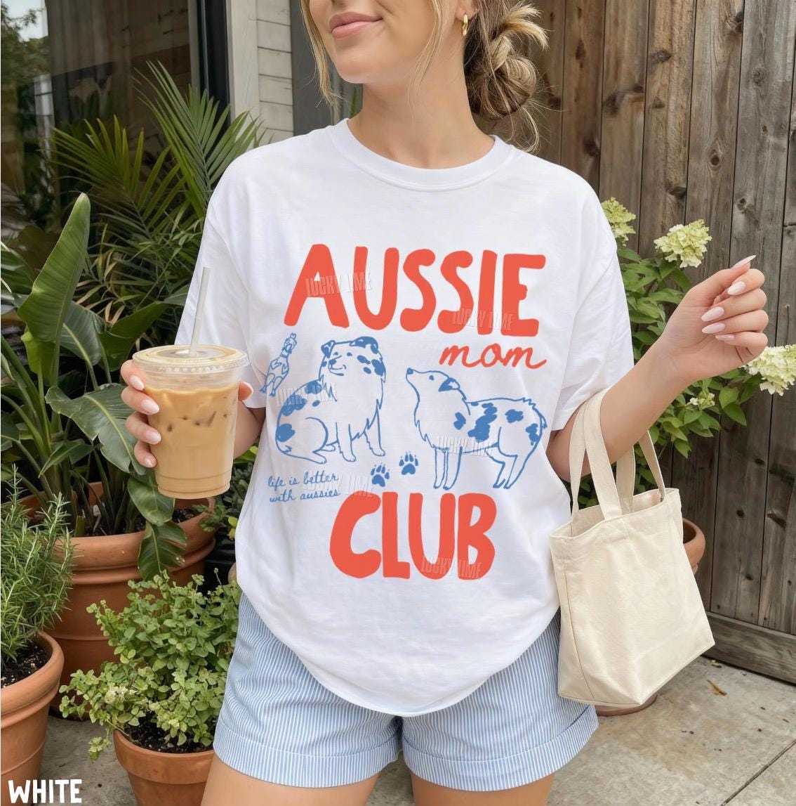 Aussie Mom Club Australian Shepherd Dog Mom Dog Mama Comfort Colors Dog Mom Tee Fur Mama Pet Parent (2)