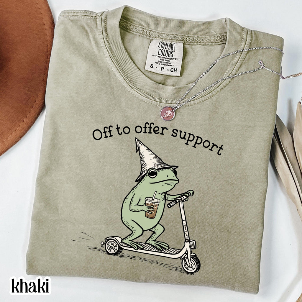 Comfort Colors Support Staff Paraprofessional Back School Silly Nurse Frog Iced Coffee Tee Elementary School Assistant (2)