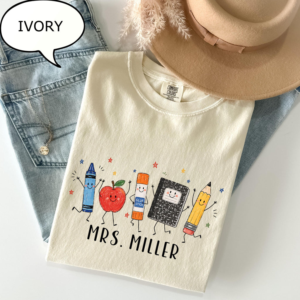 Comfort Colors Custom Teacher Name Back School Personalized Teacher (1)