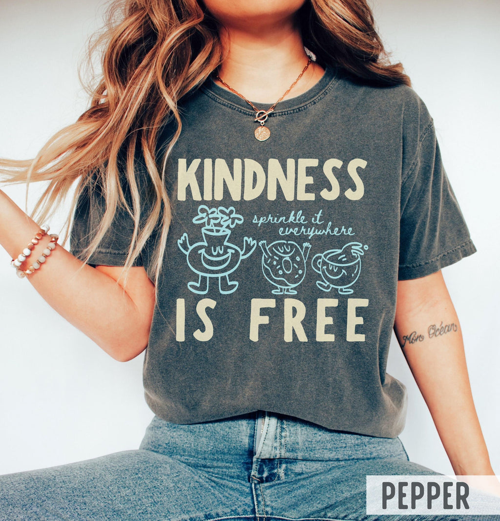 Comfort Colors Kindness Free Sprinkled Doughnut Empathy Tee (2)