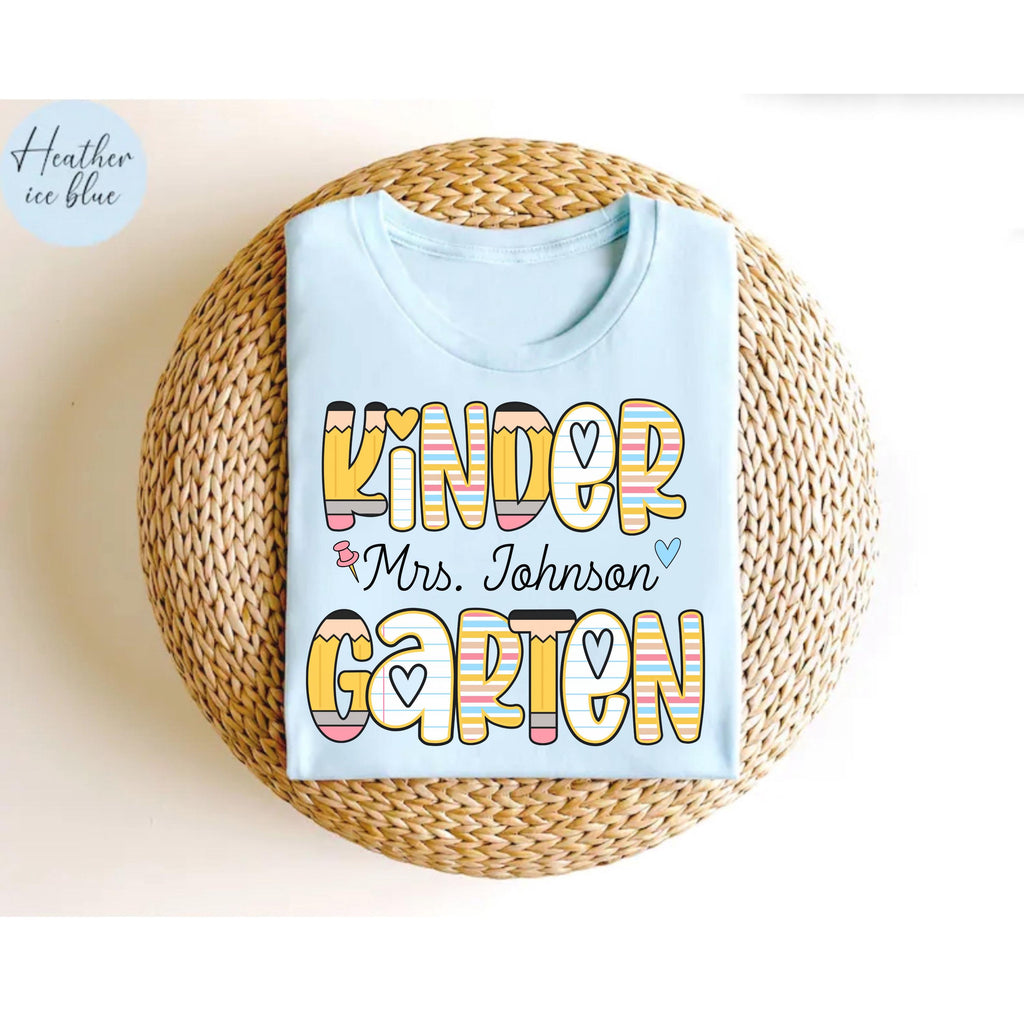 Personalized Kindergarten Teacher Custom Kindergarten Teacher Teacher Teacher Kindergarten Teacher Tee (4)